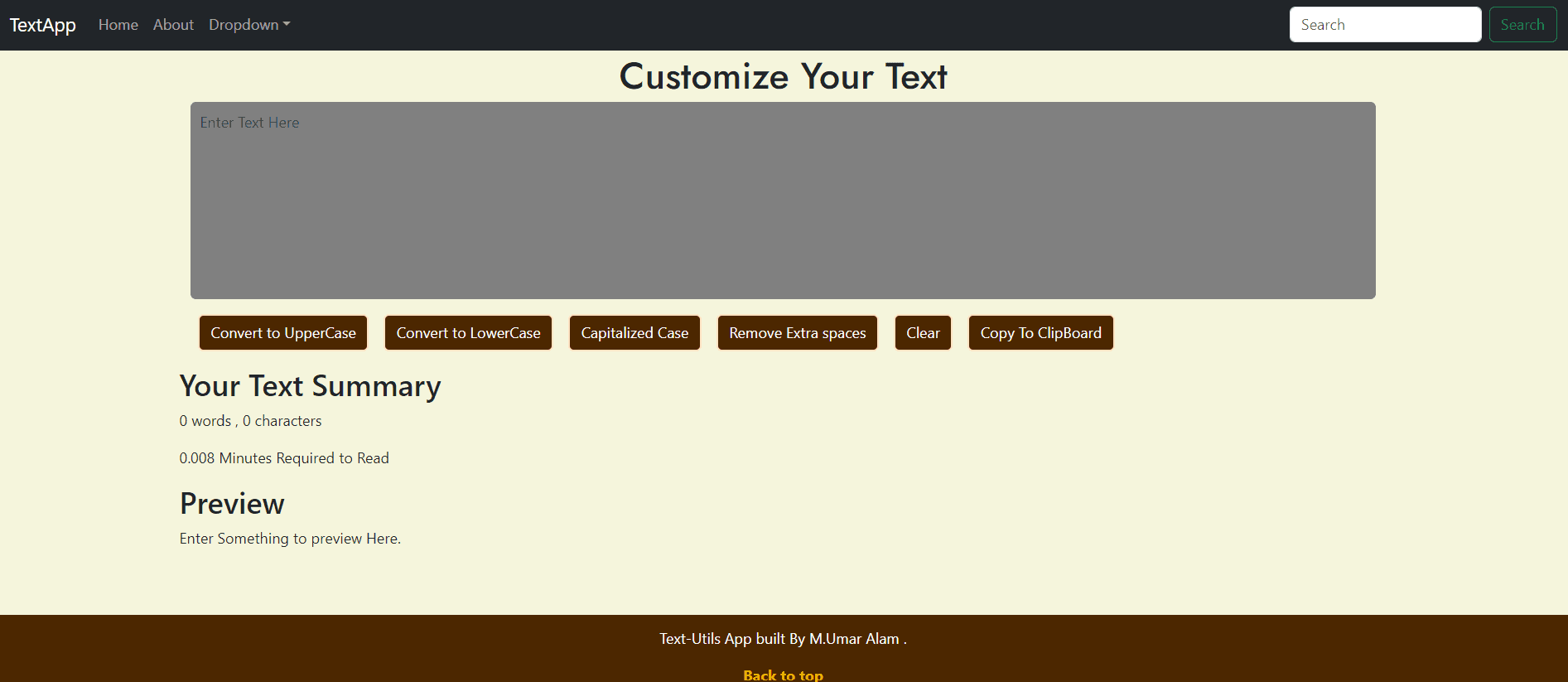 Text-Utils React App